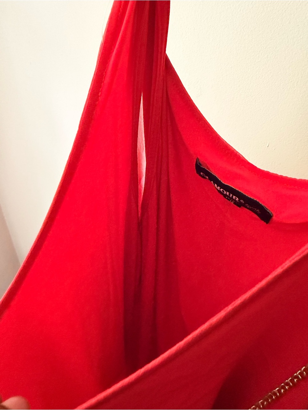 Bright Red Ruffle Cascade Maxi Dress - Picture 3 of 4
